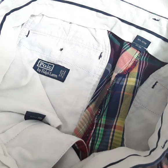 Raloh Lauren Madras Plaid Buckle Back Shorts Sz 34 - Picture 3 of 4